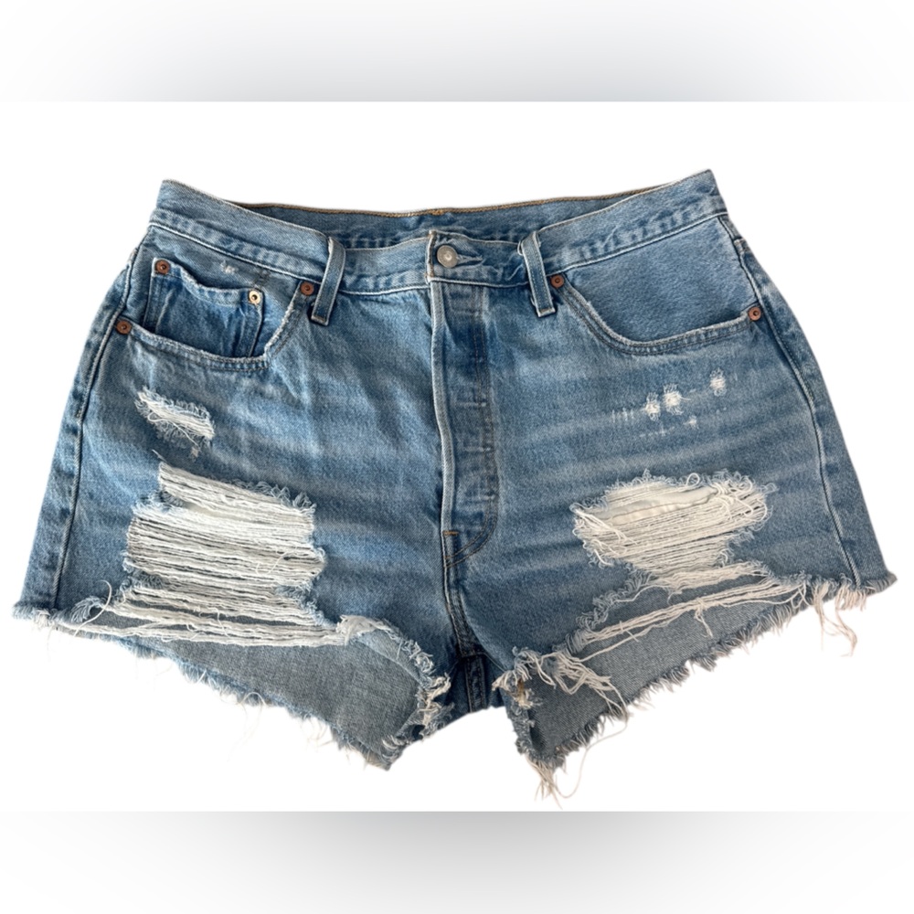 Levi’s 501 cutoff distressed jean shorts 34